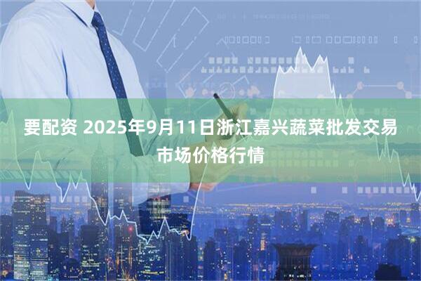 要配资 2025年9月11日浙江嘉兴蔬菜批发交易市场价格行情