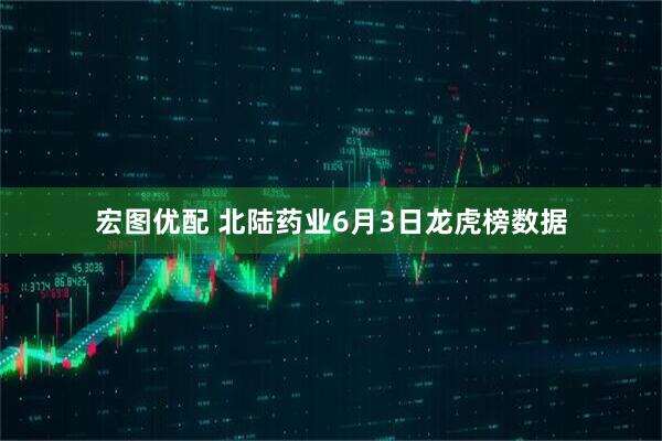 宏图优配 北陆药业6月3日龙虎榜数据