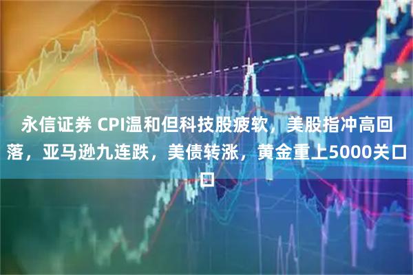 永信证券 CPI温和但科技股疲软，美股指冲高回落，亚马逊九连跌，美债转涨，黄金重上5000关口